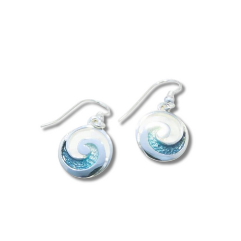 Sheila Fleet Pentland Bespoke Earrings- Lindisfarne Ocean Green