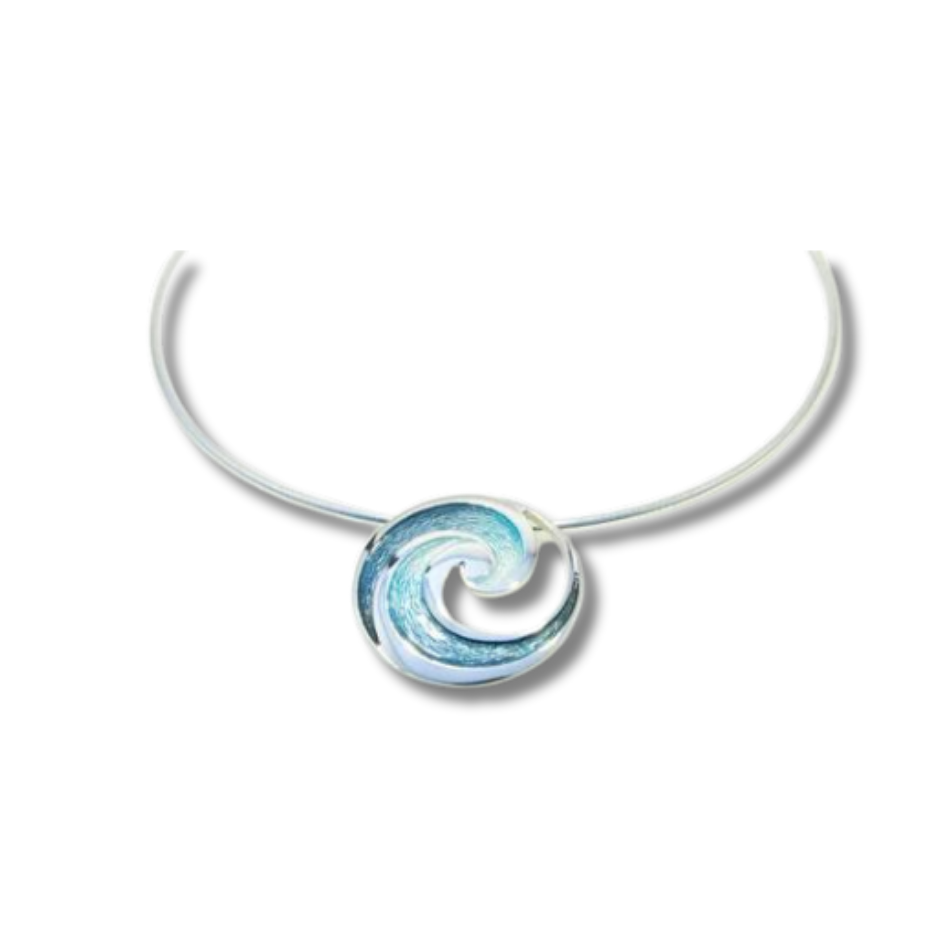 Sheila Fleet Pentland Bespoke Necklet- Lindisfarne Ocean Green