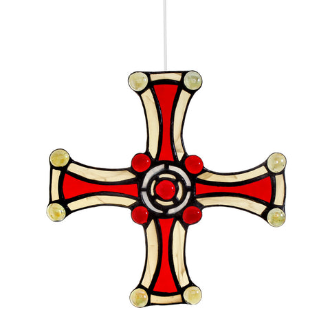 St Cuthberts Cross  Holy Island - glass hanging