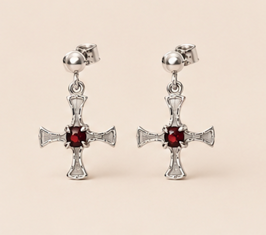 St Cuthberts cross Holy island  - Earrings
