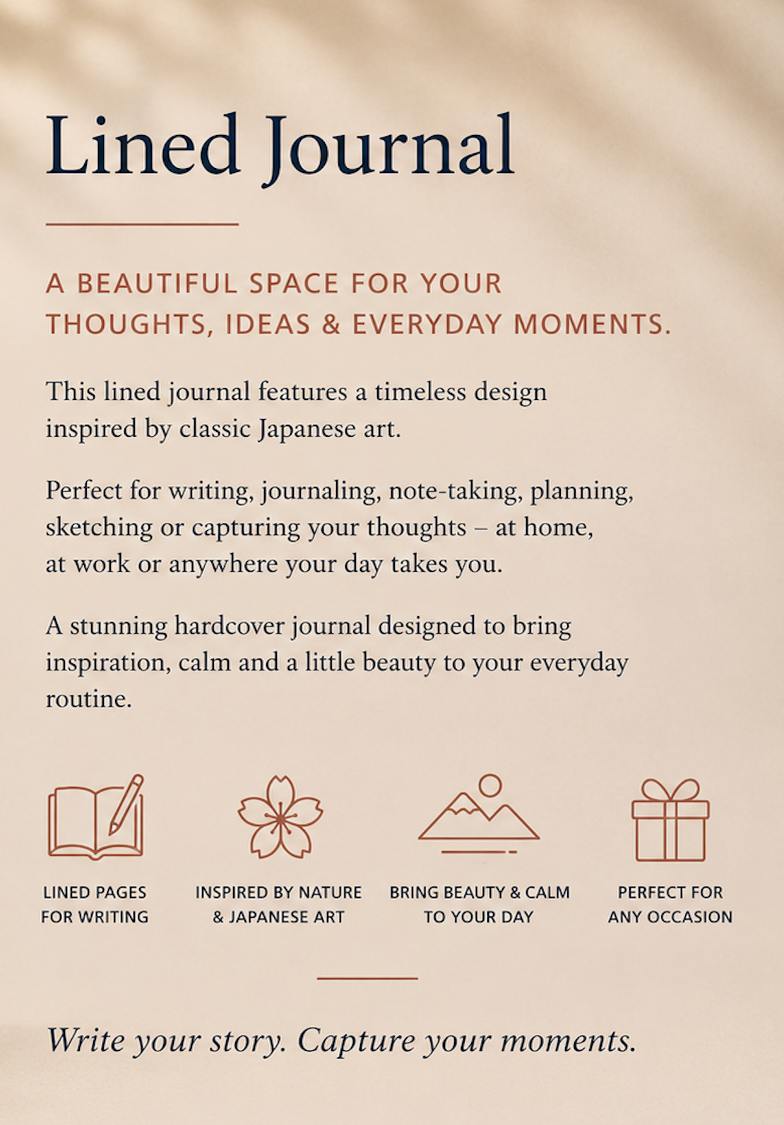 Japanese Landscape Lined Journal