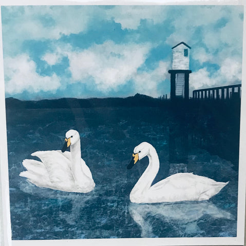 Card - swans