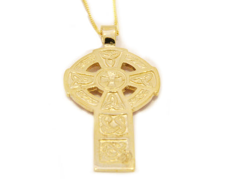 Gold Celtic Sun Cross