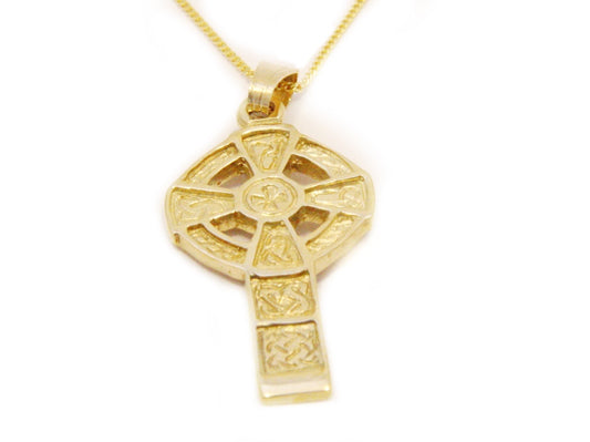 Gold Celtic Sun Cross