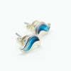 Sheila Fleet River Ripples Earrings- Dark Blue