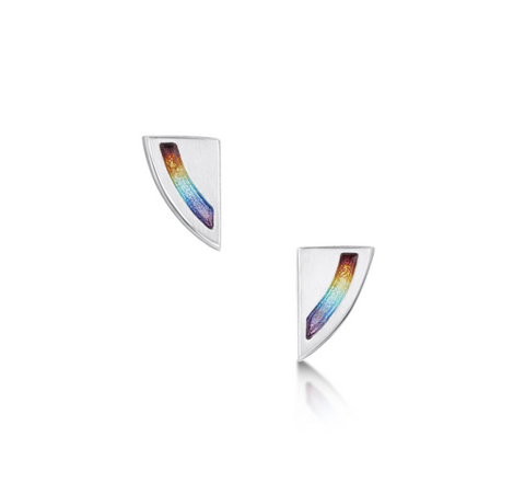 Sheila fleet - Rainbow Small Enamel Stud Earrings